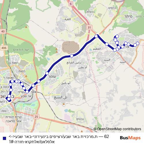 62 bus Line Map