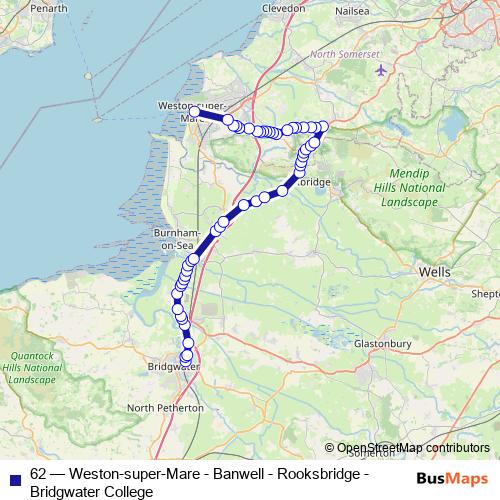 62 bus Line Map