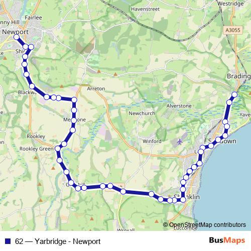 62 bus Line Map