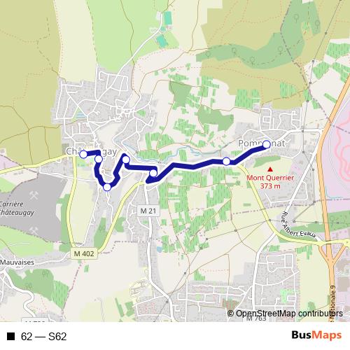 62 bus Line Map