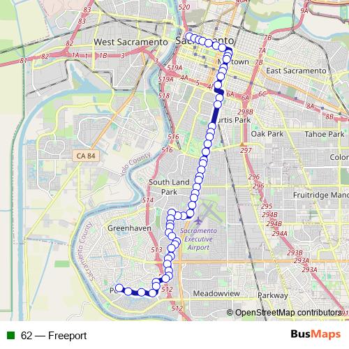 62 bus Line Map