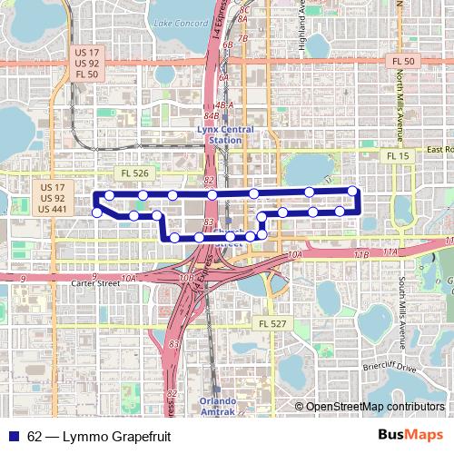 62 bus Line Map