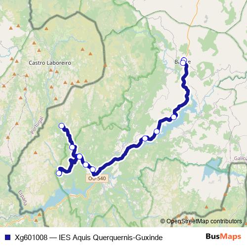 Xg601008 bus Line Map