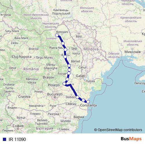 IR 11090 rail Line Map