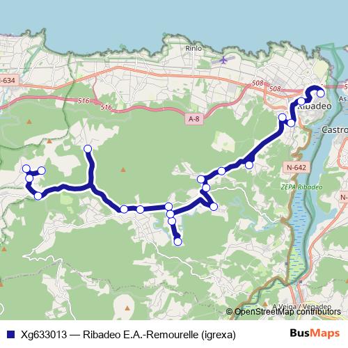 Xg633013 bus Line Map