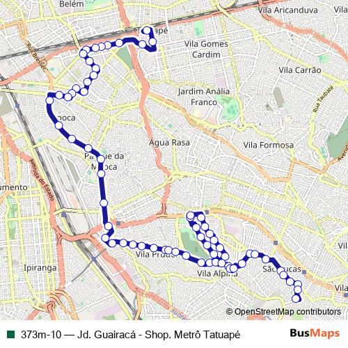 373m-10 bus Line Map