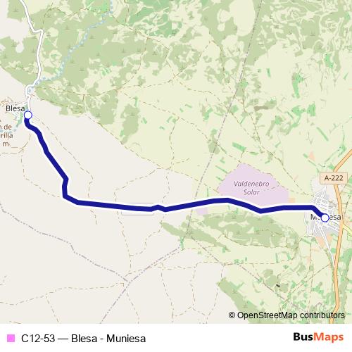 C12-53 bus Line Map