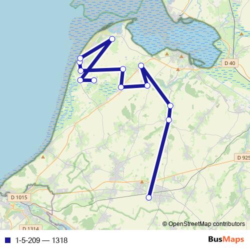 1-5-209 bus Line Map