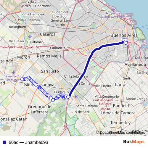 96ac bus Line Map