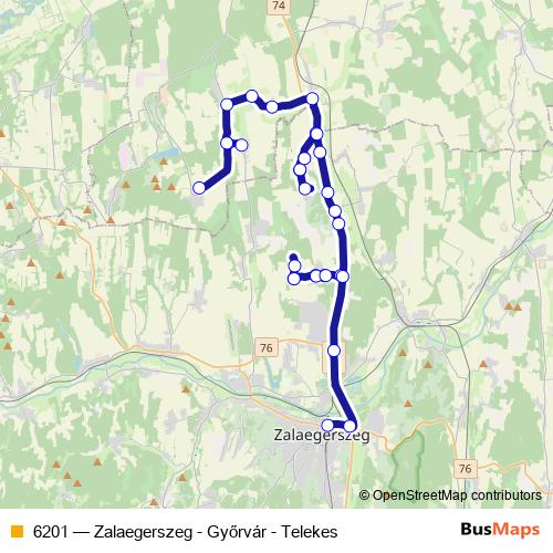 6201 bus Line Map