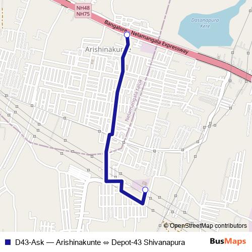 D43-Ask bus Line Map