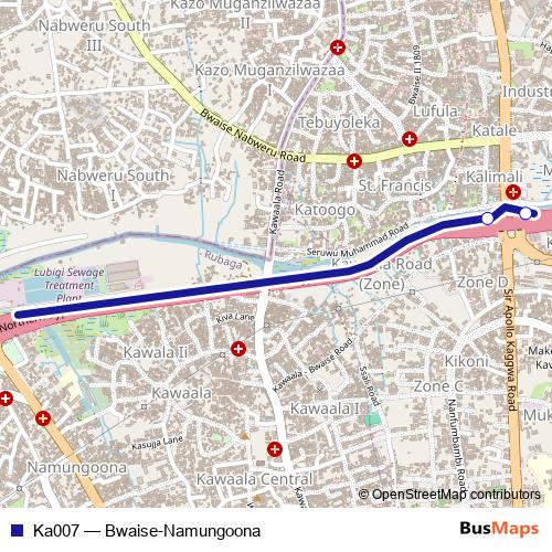 Ka007 bus Line Map