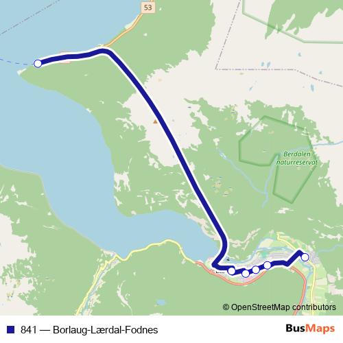 841 bus Line Map