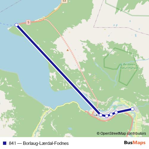 841 bus Line Map