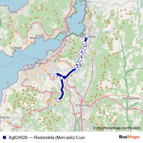 Xg624026 bus Line Map