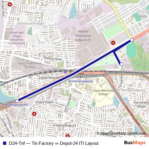 D24-Tnf bus Line Map