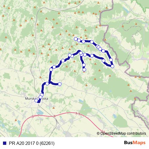 PR A20 2017 0 (62261) bus Line Map