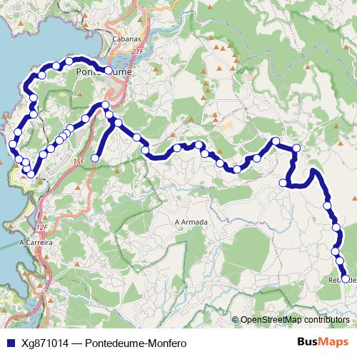 Xg871014 bus Line Map