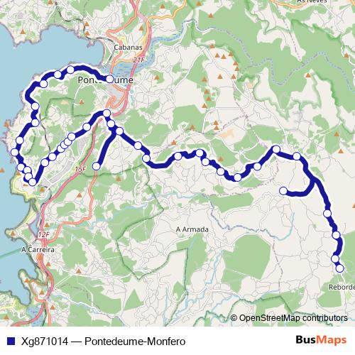 Xg871014 bus Line Map
