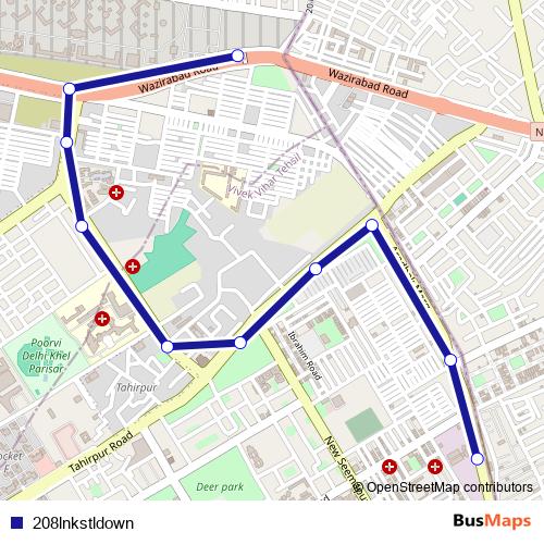 208lnkstldown bus Line Map