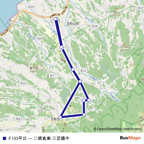 F133平日 bus Line Map