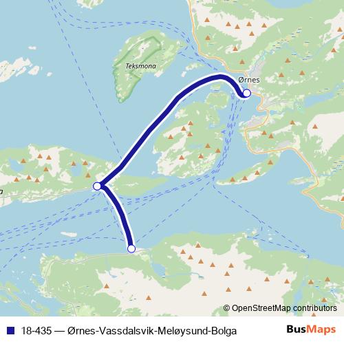 18-435 ferry Line Map