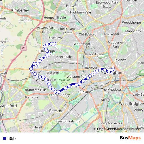 35b bus Line Map