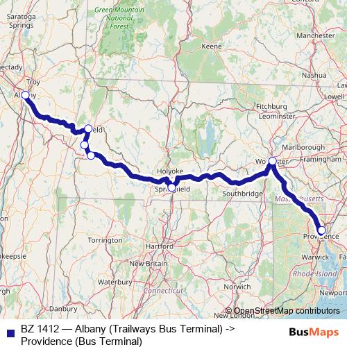 BZ 1412 bus Line Map