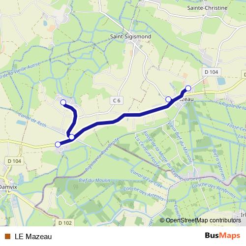 LE Mazeau bus Line Map