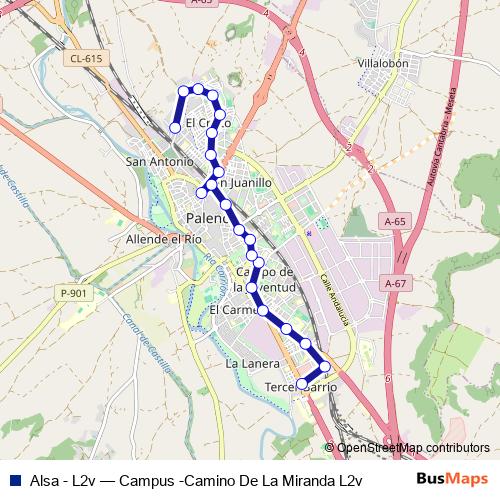 Alsa - L2v bus Line Map