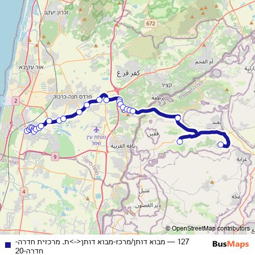127 bus Line Map