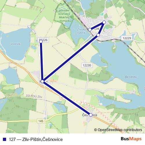 127 bus Line Map
