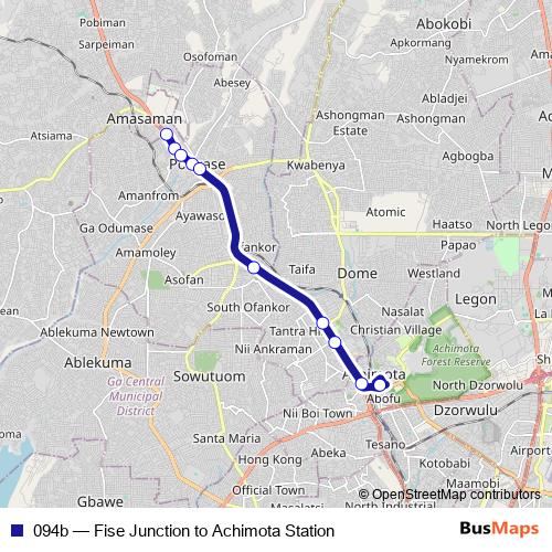 094b bus Line Map