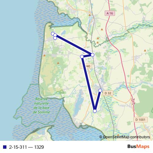 2-15-311 bus Line Map