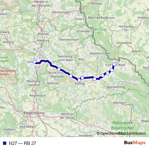N27 rail Line Map