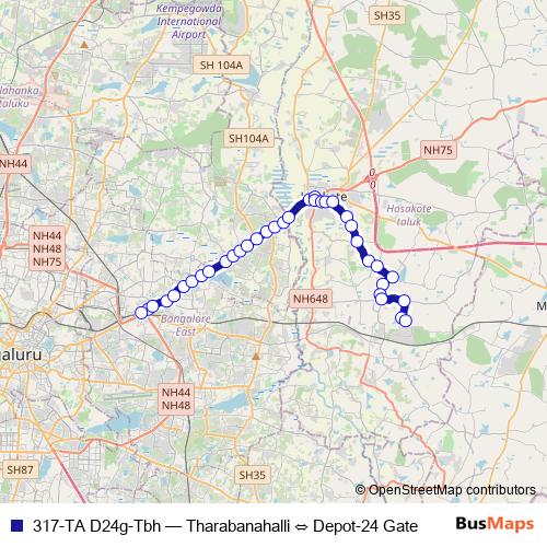 317-TA D24g-Tbh bus Line Map