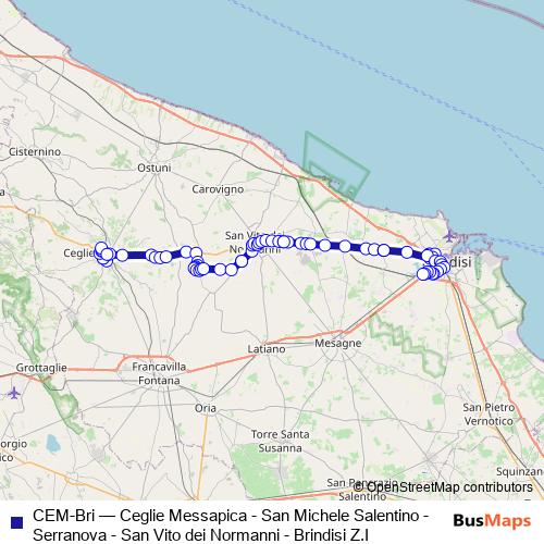 CEM-Bri bus Line Map