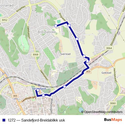 1272 bus Line Map
