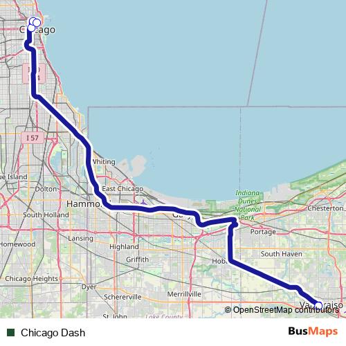 Chicago Dash bus Line Map