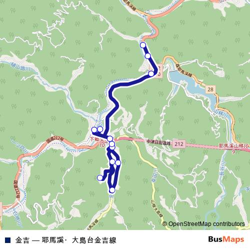 金吉 bus Line Map