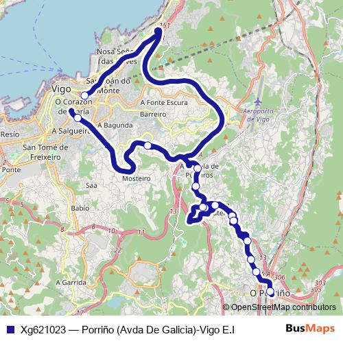 Xg621023 bus Line Map
