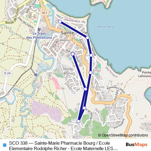 SCO 338 bus Line Map