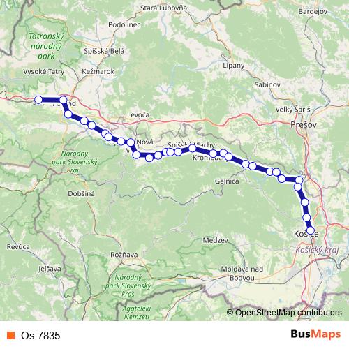 Os 7835 rail Line Map