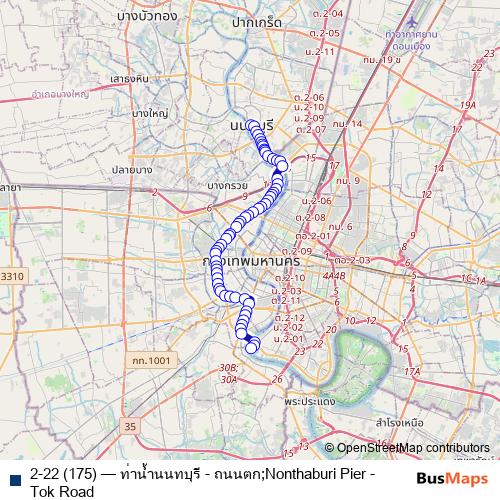 2-22 (175) bus Line Map
