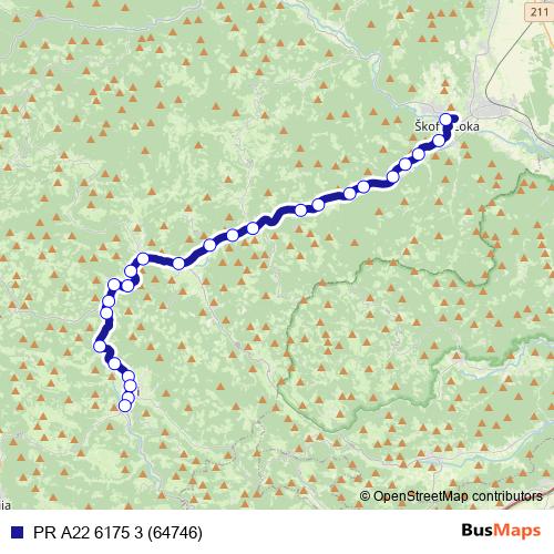 PR A22 6175 3 (64746) bus Line Map