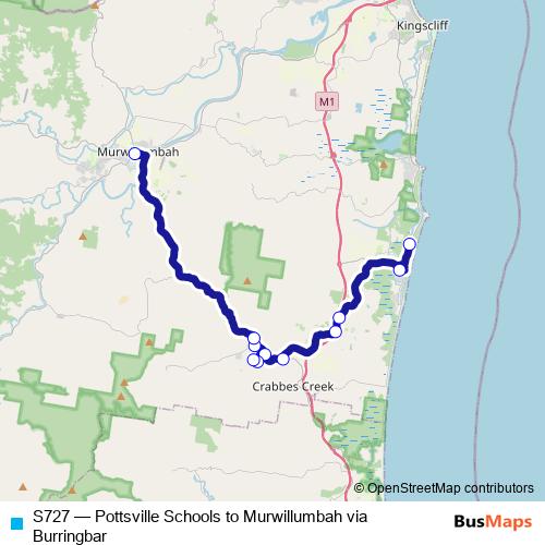 S727 bus Line Map