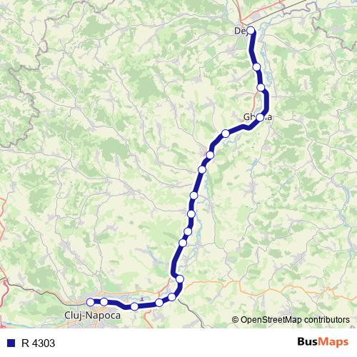 R 4303 rail Line Map