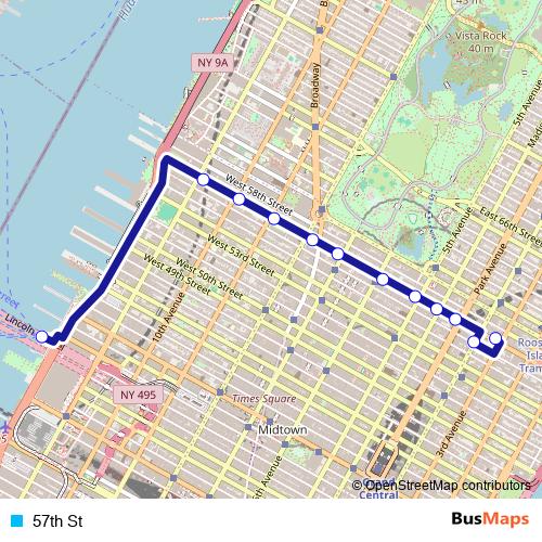 57th St bus Line Map