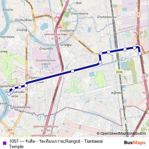 1057 bus Line Map