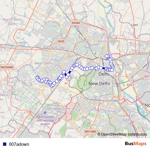 807adown bus Line Map